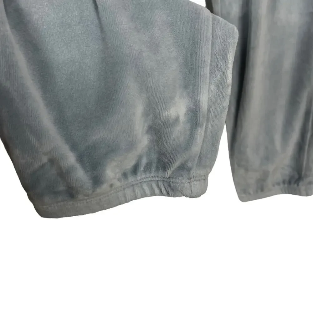 Aerie Velour Joggers Sweatshirt Set Blue Grey Size Small